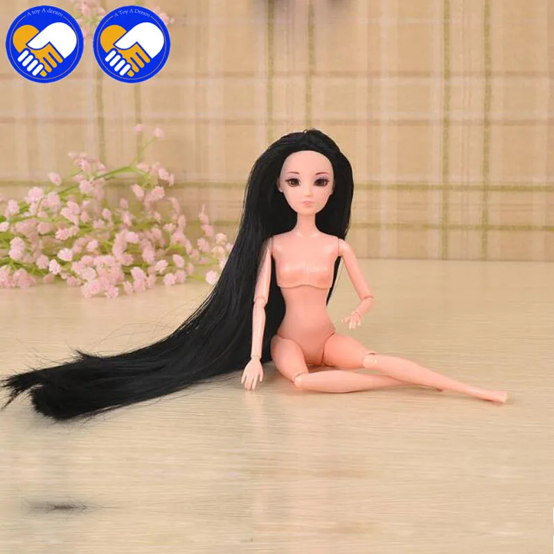 Игрушка мечты Обнаженная голова куклы с длинными бровями и 3D глазами подходящая