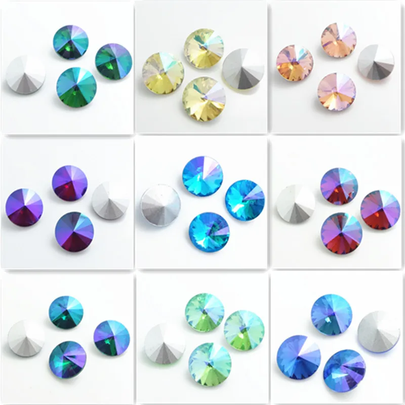 

Wholesale Color AB 5pcs XILION ELEMENTS Crystal glass Rivoli loose Beads DIY 18mm