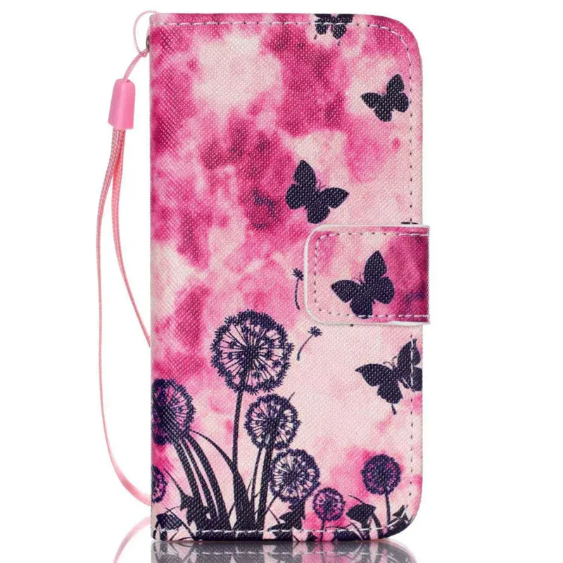 Магнит Флип Бумажник Обложка красочные картины узор кожаная сумка с ремешок