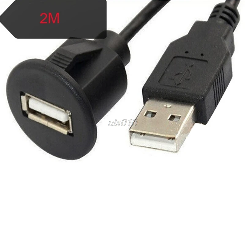 2 м ПК Автомобильная приборная панель крепление USB 2,0 гнездо «Папа-мама» панель расширения кабель S09 и Прямая поставка