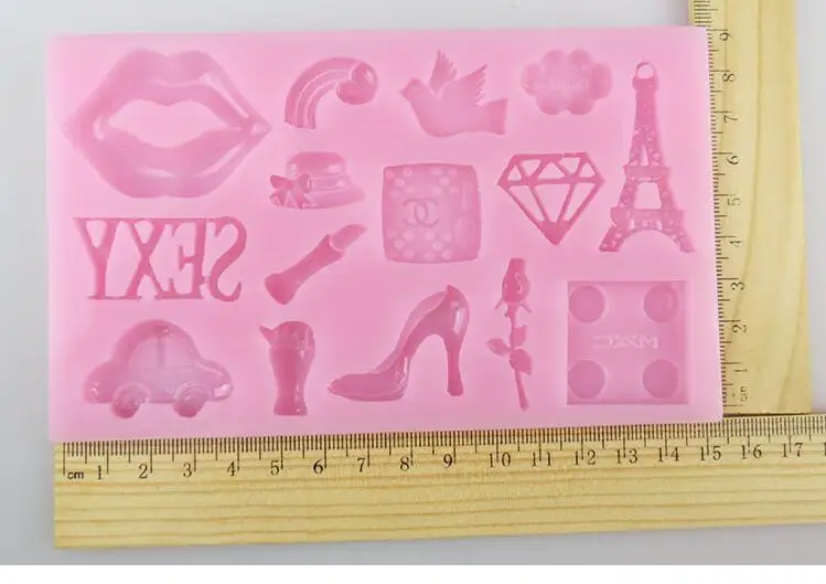 Новинка! Форма для торта с изображением Эйфелевой башни голубя помадки