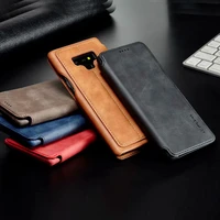 for samsung s9 mobile phone case leather mobile phone holder business card holder multi function flip personality leather case
