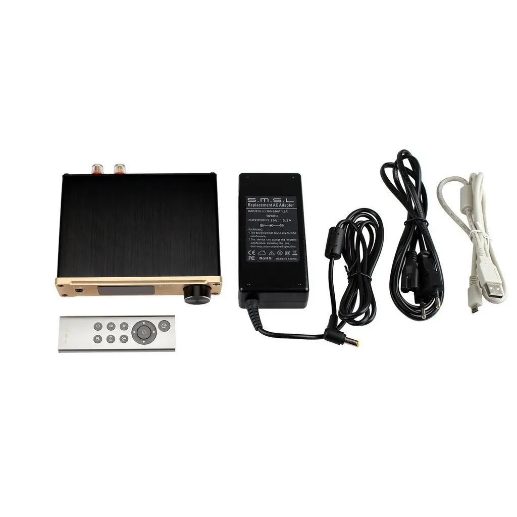 Цифровой Hi Fi усилитель SMSL Q5 Pro серебристый коаксиальный с USB волокном|smsl usb|silver