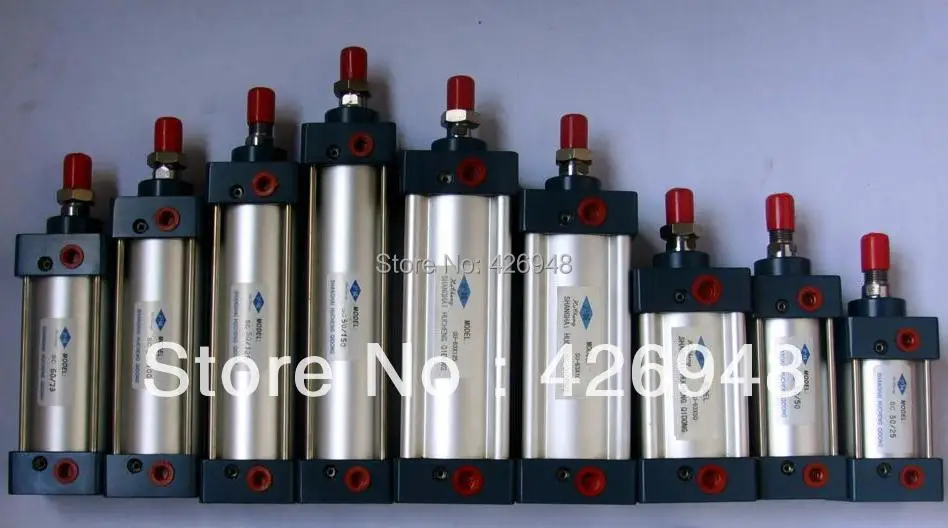 Пневматический цилиндр двойного действия диаметр отверстия 80 мм 200 Ход G3/8 ''