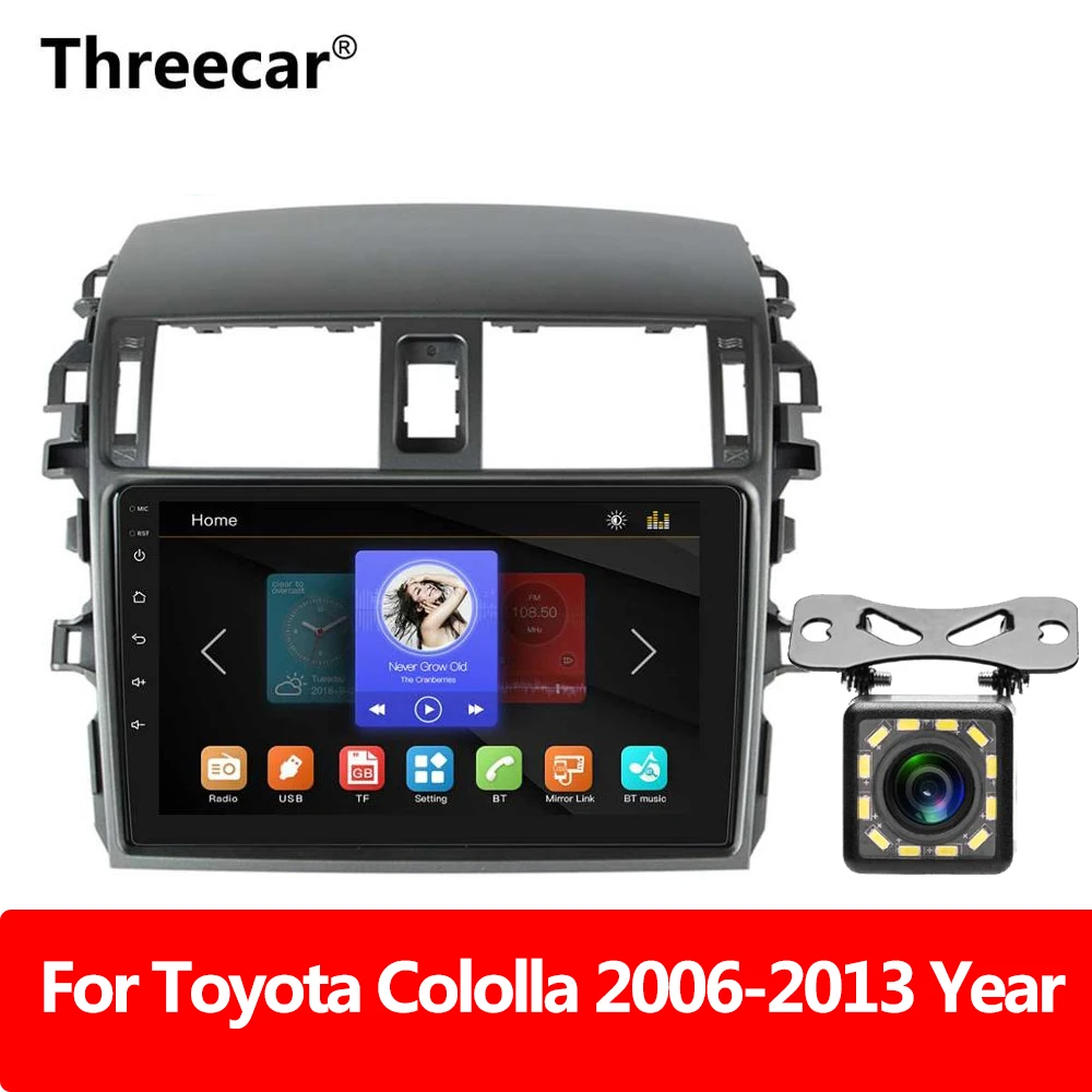 12 cam Автомагнитола Зеркало Ссылка Авторадио 2 din для Toyota Corolla E140/150 2008 2009 2010 2011 2012 2013 авто стерео камера заднего вида - Цвет: 12 cam