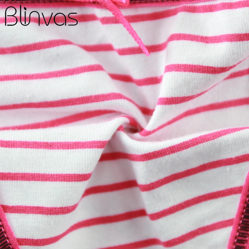 Blinvas/5 шт./лот; хлопковые полосатые трусики-стринги; H02; черные трусики-стринги с цветочным узором в горошек; трусики-стринги