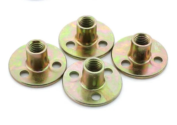 Thicken 3/8 inch flange Furniture bolt Nut set steel furniture plate locking round base edge bed chair table connector | Обустройство