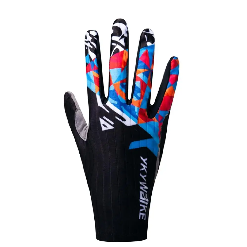 YKYWBIKE Guantes Ciclismo MTB велосипедные перчатки полный палец теплые зимние велосипедные перчатки противоскользящие велосипедные перчатки аксессуары для мужчин и женщин - Цвет: Coloured