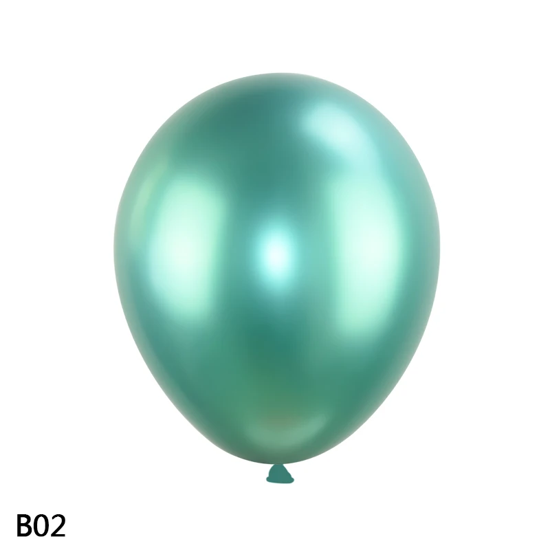 B02 10 шт./лот, блестящие металлические латексные конфетти, шары, металлические цвета, надувные гелиевые шары, для свадьбы, дня рождения, вечеринки, декор для детей - Цвет: B02
