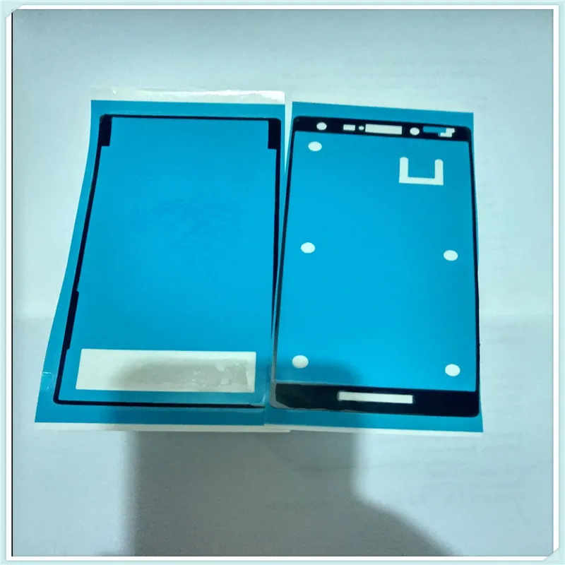 Free Shipping 1set/2pcs New Front Housing Frame + Battery Back Door Adhesive Sticker For Sony Xperia M2 D2302 D2303 stickers | Мобильные