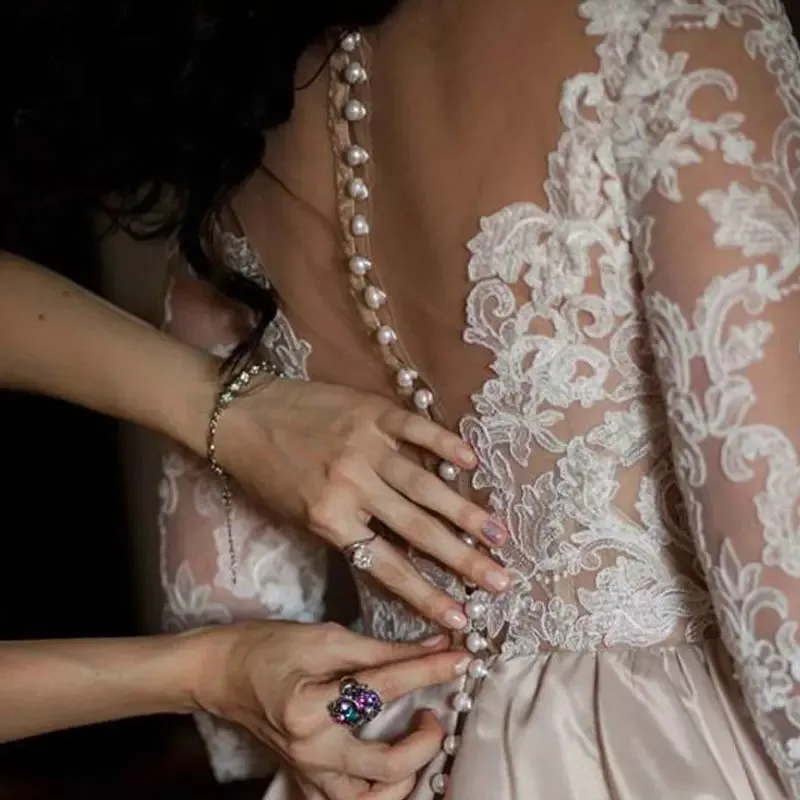 Vestidos De Noiva 2021 ТРАПЕЦИЕВИДНОЕ ПЛАТЬЕ размера плюс свадебные платья кружевное