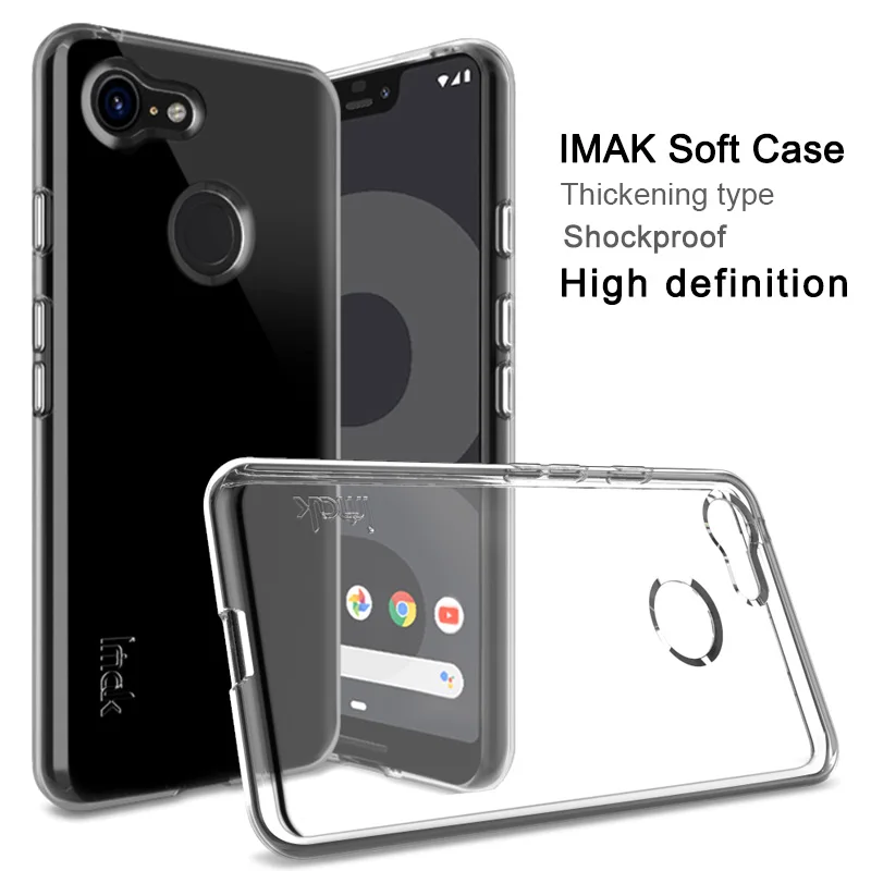 For Google Pixel 3 XL case iMAK UX5 Super-slim Stealth Soft Clear TPU Phone 3a Bumper |