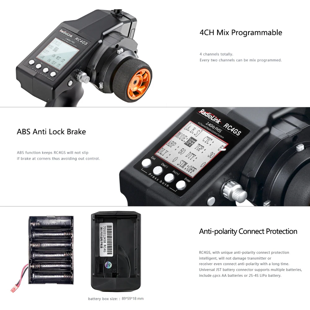 RC4GS 2 4 ГГц 4CH Радиоуправляемый автомобильный передатчик и R6FG приемник с