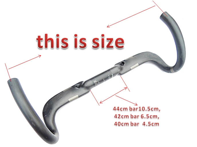 

FCFB FW full carbon fiber road bicycle handlebar / road bicycle internal bent bar 31.8*40CM / 42CM / 44CM free shipping