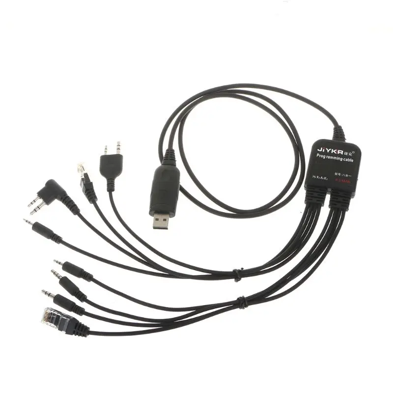 USB кабель 8 в 1 для программирования Baofeng Kenwood TYT QYT Motorola HYT и т. Д. Бесплатная