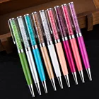 Новая металлическая шариковая ручка кристалл разноцветная шариковая ручка рекламный подарок ручка офис школьные канцелярские принадлежности