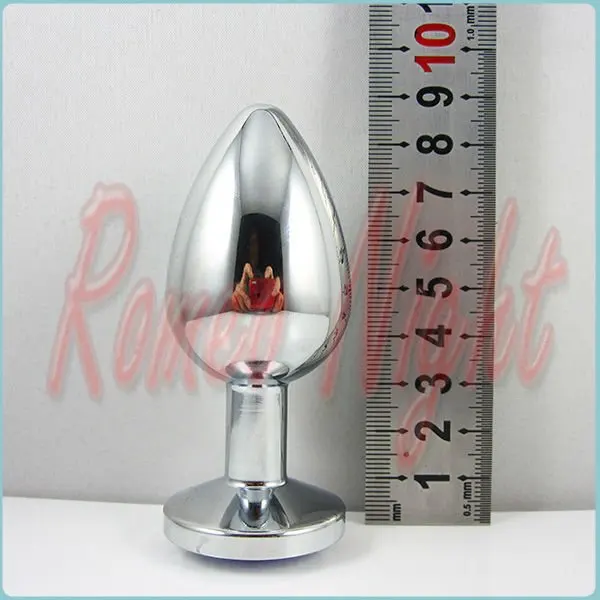 RomeoNight Metal Medium Anal Toys Butt Plug Size 90X35mm Booty Beads Stainless Steel+Crystal Jewelry Sex | Красота и здоровье