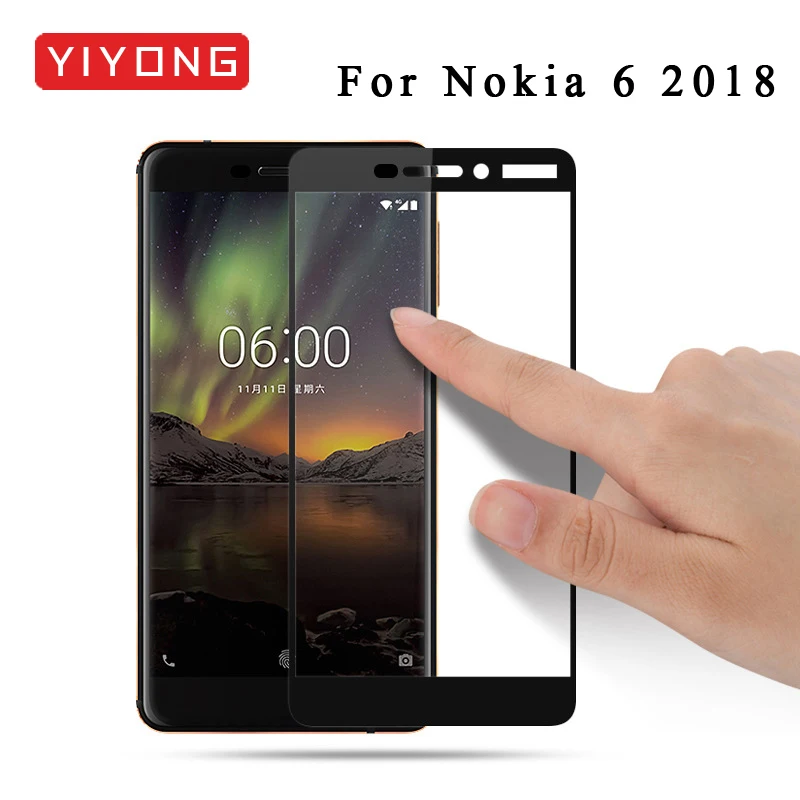 YIYONG закаленное стекло для Nokia 3 5 7 8 6 Полное покрытие экрана протектор для Nokia 7 Plus 2,1 3,1 5,1 6,1 7,1x6x7 стеклянная пленка