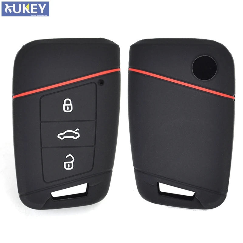 3 кнопки силиконовый Автомобильный Брелок дистанционного управления с ключом
