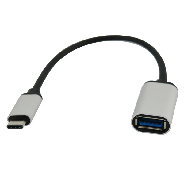 Silver C-3.0 Female OTG алюминиевый USB-C кабель адаптер Тип C к USB 3,0 A Женский OTG USB C адаптер для samsung Xiaomi MacBook подключение USB диск - Цвет: Silver C-3.0 Female