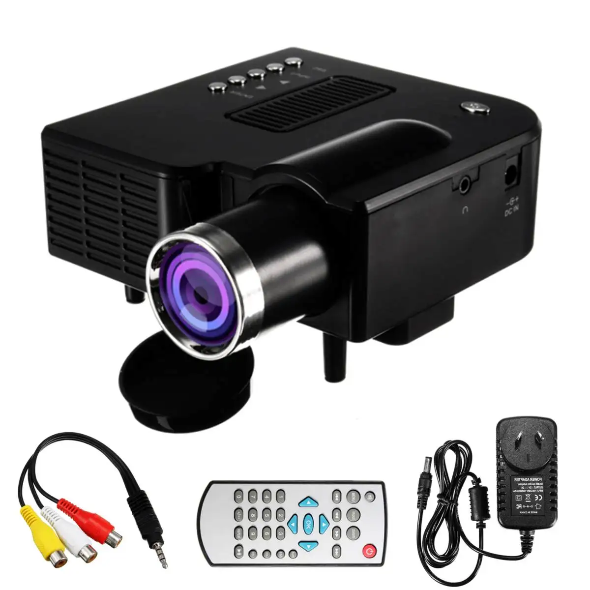UNIC UC28+ Портативный светодиодный проектор для кинотеатра мини-проектор USB/SD/AV вход мини-проектор для развлечений
