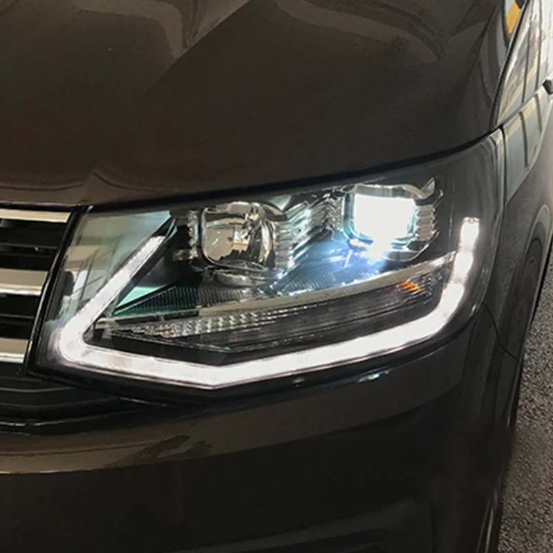 hlxg Car Styling H7 Head Lamp case for Volkswagen Caravelle T6 2017 2018 LED Headlight DRL Lens headlamp Assembly | Автомобили и