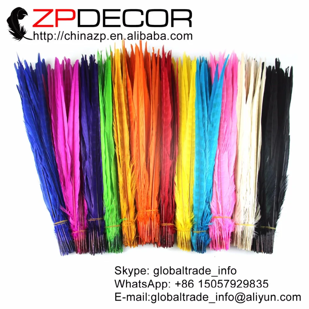 ZPDECOR 100 шт./лот 40 45 см (16 18 дюймов) непосредственно окрашенные оранжевые перья из