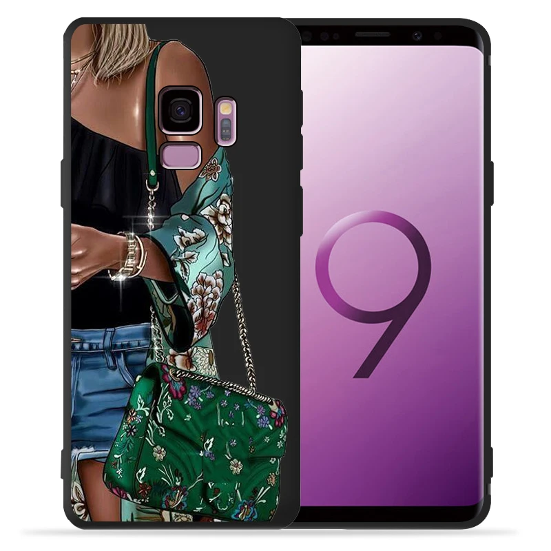 12 Модный чехол для девочек samsung Galaxy S9 S8 S10 Plus S7 S6 Edge S10 Lite Note9 8 высокий каблук кофейная Цветочная девушка чехол для телефона Etui - Цвет: 12