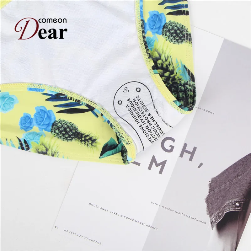 

Comeondear Sexy Off Shoulder Bikini Push Up 2019 Mujer Hot Summer Plus Size Swimwear Women Swimsuits Two Piece Low Waist DYA3421