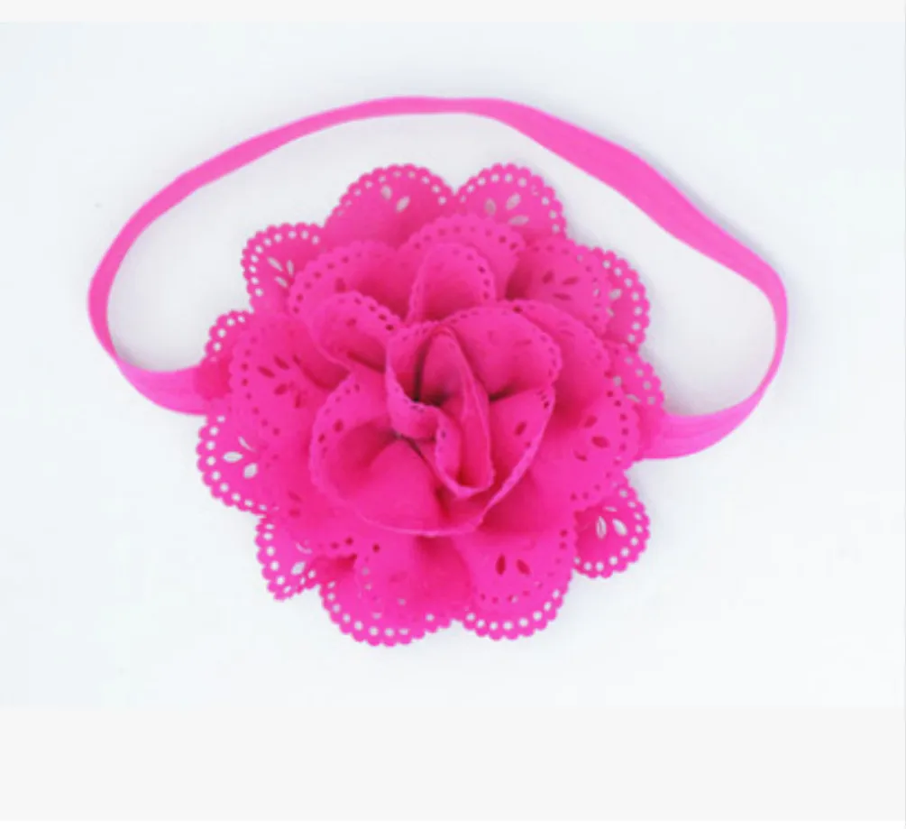 

Baby Girls Flower Headbands kdis hairwear Cloth hollow out children Photography Prop Headband hairband bay accessories