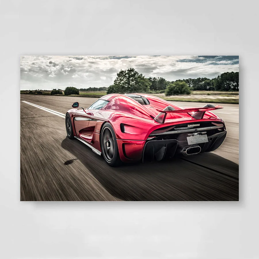 Wall Art Posters Koenigsegg Super Sport Car Picture Canvas Cloth Print For Living Room Decor Paintings | Дом и сад