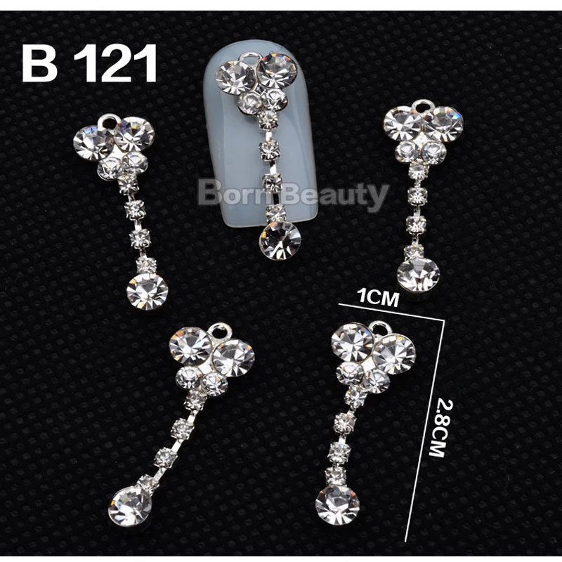 10 шт./упак. модный бант в форме сердца Сплав 3d прозрачный горный хрусталь для