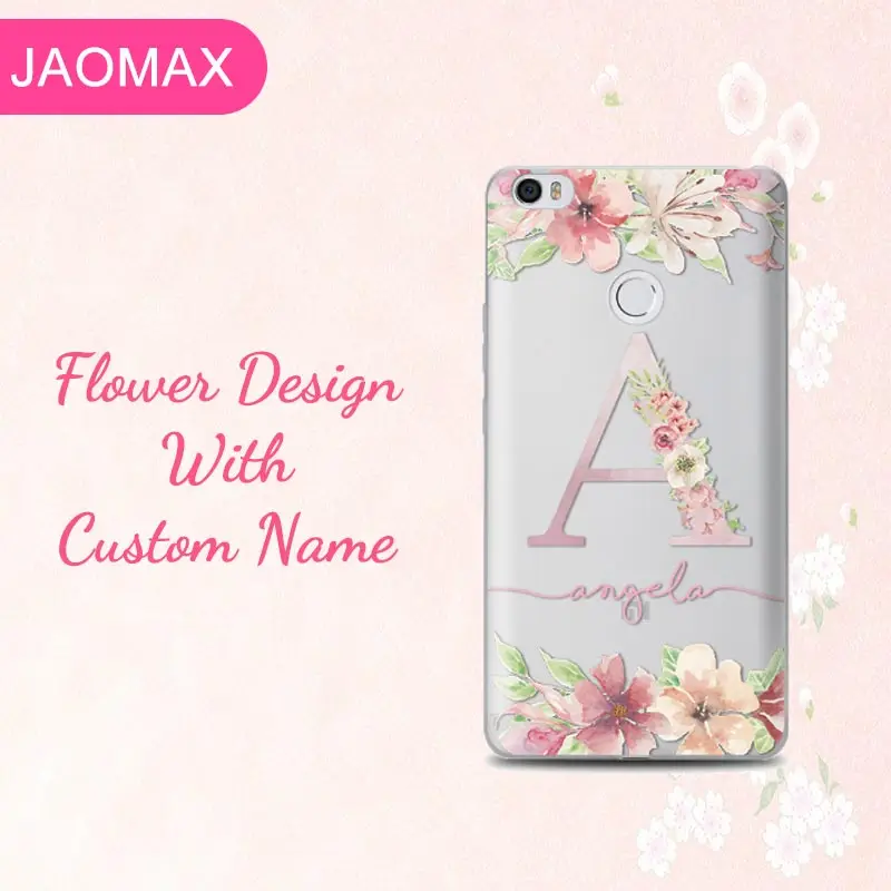 Jaomax Custo mi ze цветочный чехол для телефона для Xiaomi Redmi 4x Note5a 5Plus mi A1 Забавный силиконовый чехол с именем - Цвет: FlowerName01