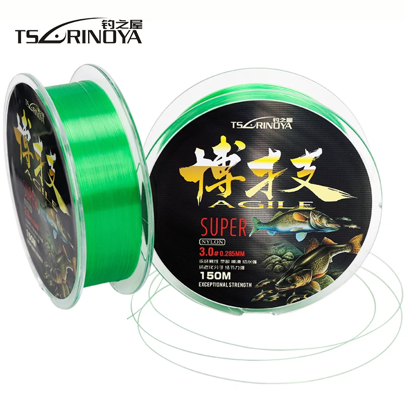 TSURINOYA гибкая 150 м 1 0/1 5/2 0/3 0 # нейлоновая рыболовная леска однонитевая