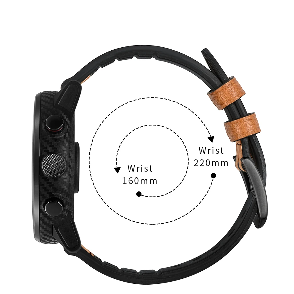 Ремешок для часов Huami Amazfit 1 2 силиконовый браслет из натуральной кожи 22 мм Huawei Watch