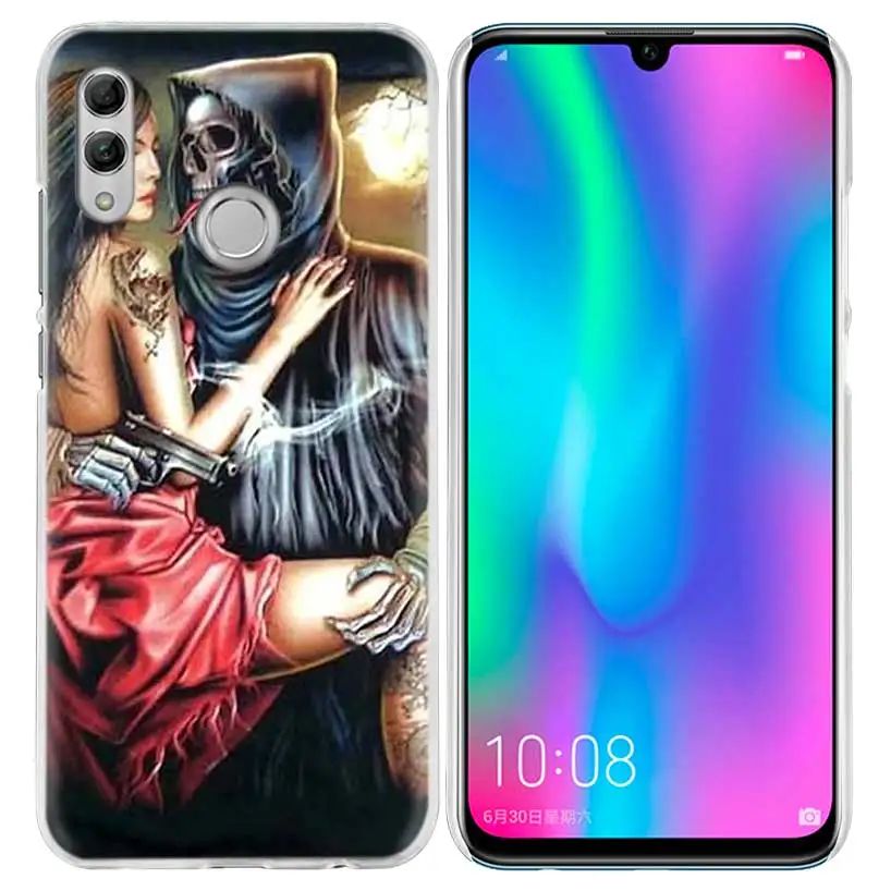 03 Чехол Grim Reaper Skull для huawei Honor 8X Y9 9 10 Lite Play 8C 8S 8A Pro V20 20i 10i Y6 Y7 Прозрачный жесткий чехол для телефона из поликарбоната - Цвет: 03