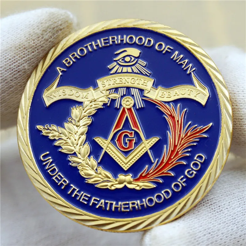 Сувенир Freemason коллекционные монеты масонская религия буква G 40 мм металлическая