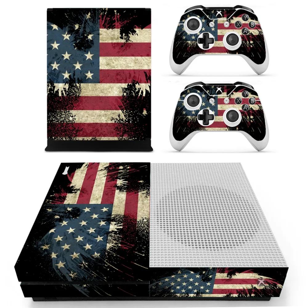 Наклейка с национальным флагом США наклейка для консоли Xbox One S и контроллеров Slim