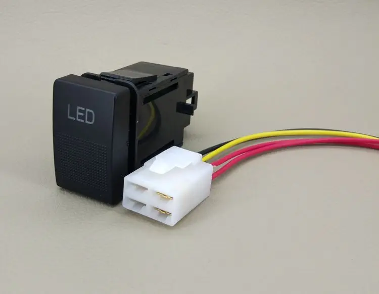 LED switch LARATH для Mazda 2 пластиковые переключатели багажника и рекордер/радар переключатель и светодиодная кнопка переключения и противотуманные фары переключатель с проводом - Цвет: LED switch