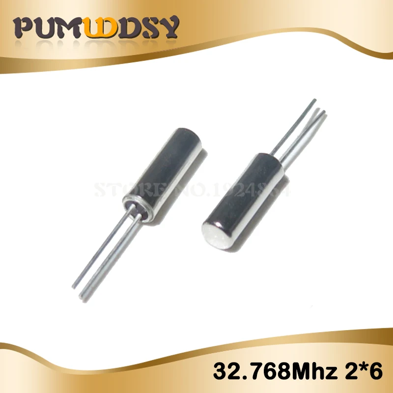 100PCS 4Mhz 6Mhz 8Mhz 12Mhz 16Mhz 20Mhz 24Mhz 32.768K 2*6 32.768K 3*8 Quartz Crystal Resonator Passive Oscillator HC 49S - Color: 32.768K 2x6