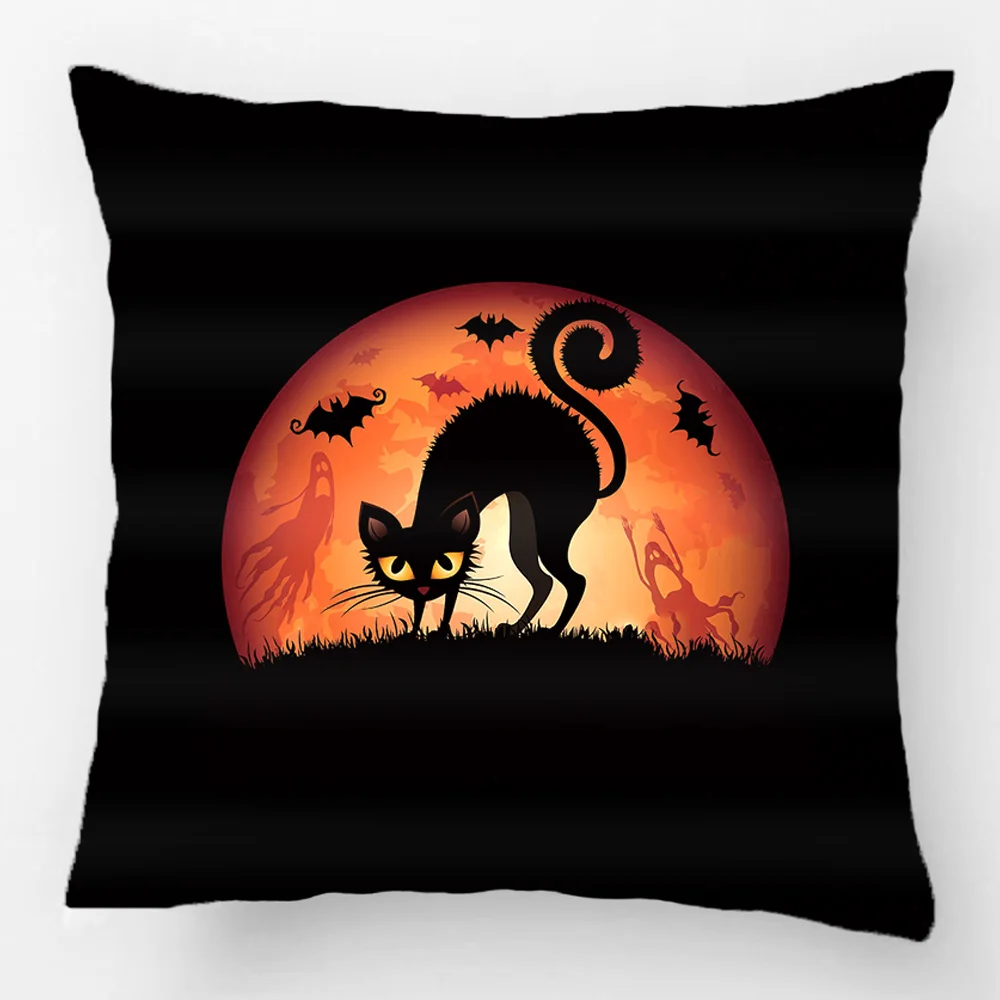 

Наволочка для дивана, декоративная наволочка для Хэллоуина с изображением кота-Imagui, настраиваемый подарок, высокое качество от Lvsure