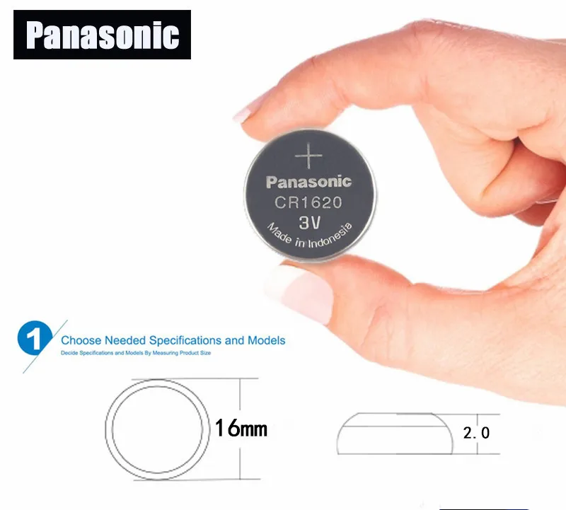Panasonic оригинальный продукт 5 шт./лот cr1620 кнопочные элементы батареи для часов 3 В