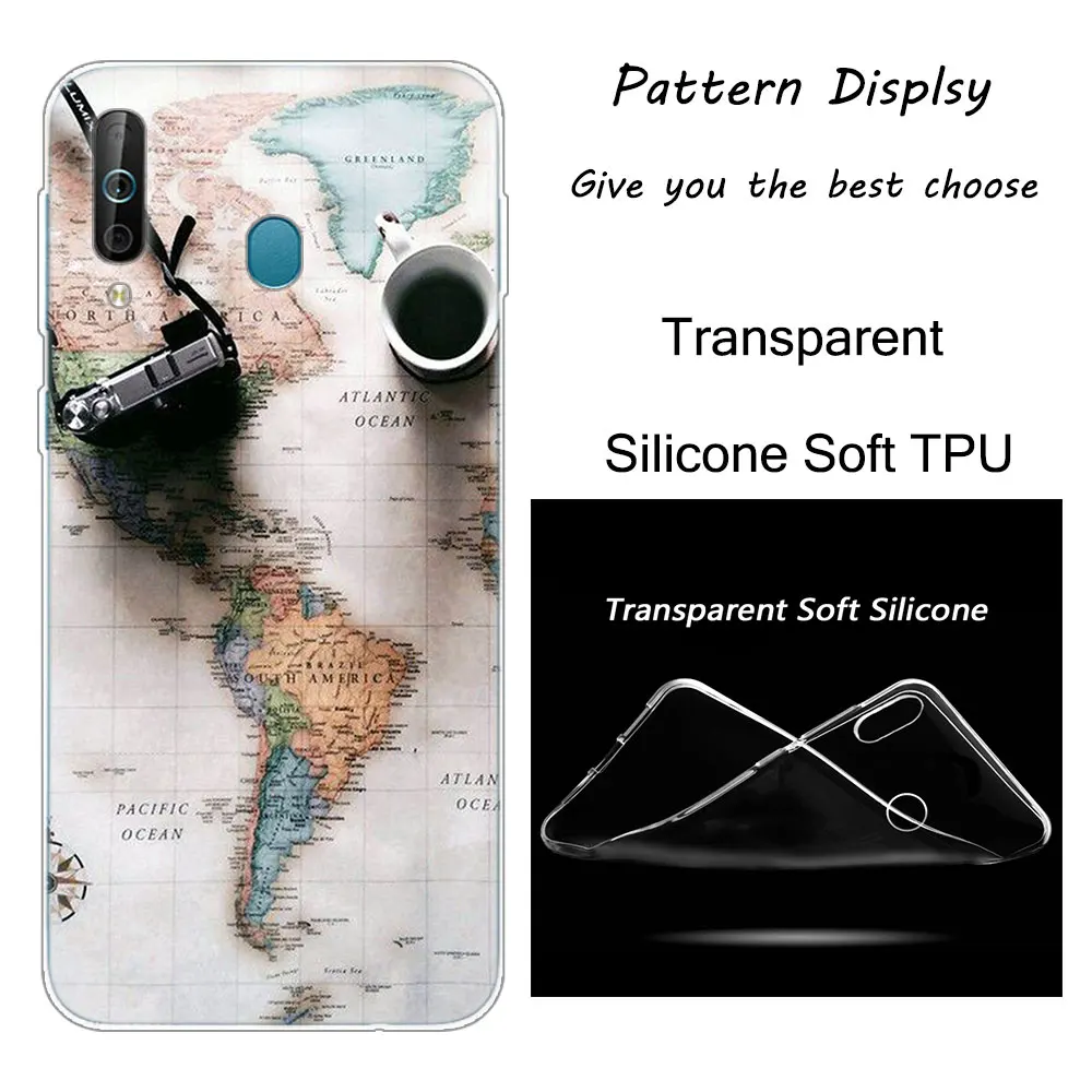 001 World Map Just Go Silicone Phone Case For Samsung Galaxy A80 A70 A60 A50 A40 A40S A30 A20E A2CORE M40 Note 10 Plus 9 8 5 Fashion - Цвет: 001