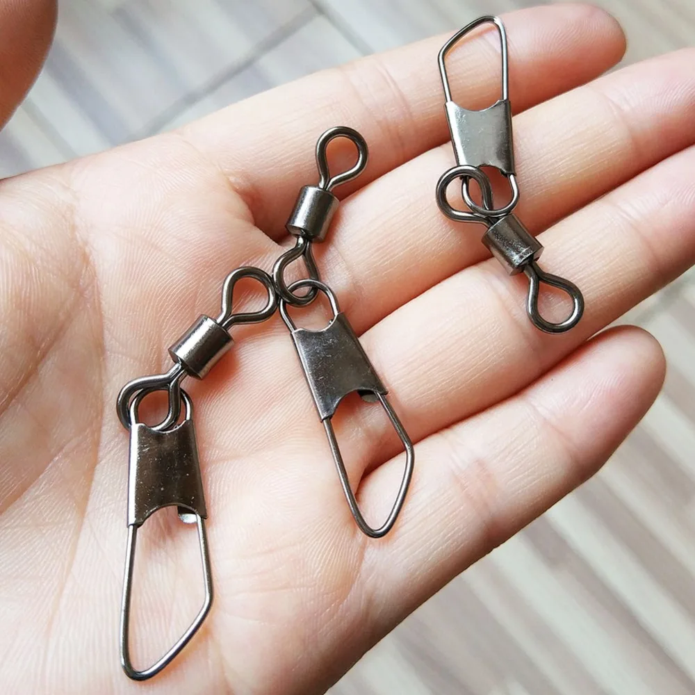 200/500/1000 шт. рыболовные Вертлюги для морской и пресной воды из нержавеющей стали