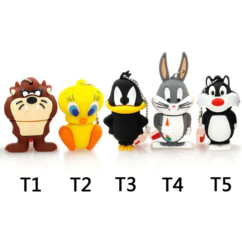 Amthin pendrive animal 4G Daffy 8G Duck 16G Bugs Bunny Crow Lion cat USB флеш накопитель U Disk Creativo Pendrive карта памяти подарок|u disk|flash driveusb flash