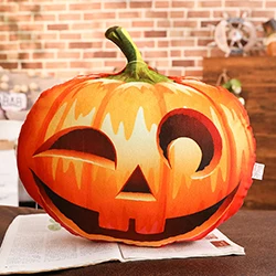 Moon eye pumpkin Хэллоуин Тыква Мягкая Игрушка злой шляпа для конфет вишня торт луна глаз треугольник глаза Тыква плюшевая подушка дети праздник реквизит подарок - Цвет: Moon eye pumpkin