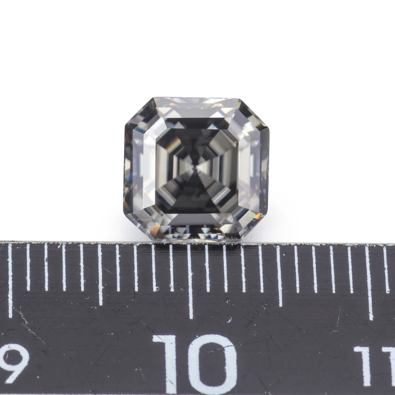 

Moissanites Diamonds Grey Color 8*8mm Asscher Cut Moissanites Loose Stones Gemstone