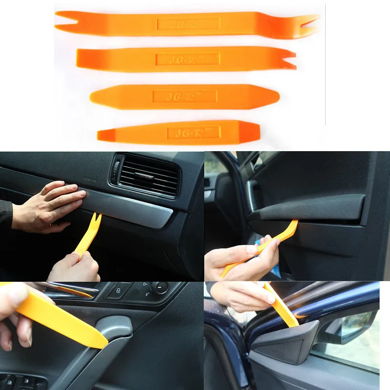 New 2015 4PCS CAR AUDIO DOOR CLIP PANEL TRIM DASH AUTO RADIO REMOVAL PRY TOOL SET | Инструменты