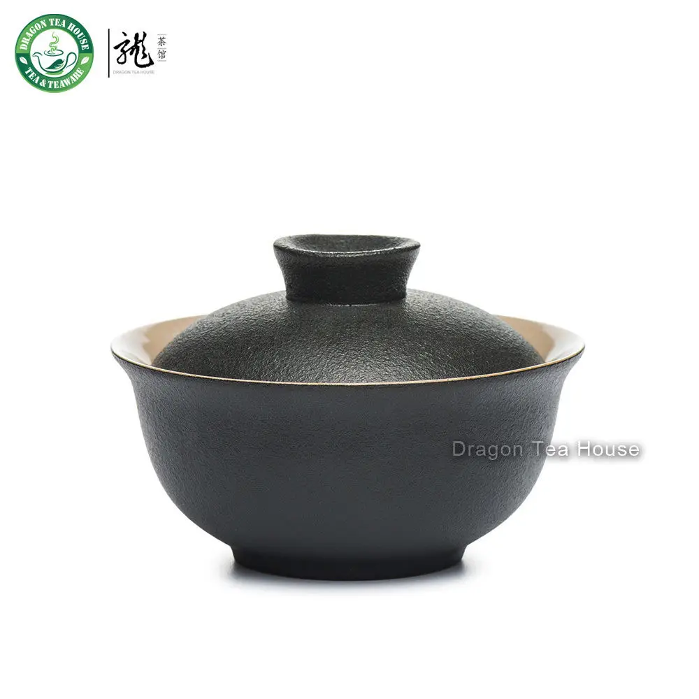 Черный дзен Керамический Китайский чай Gongfu чашка с крышкой Gaiwan Пивоваренная