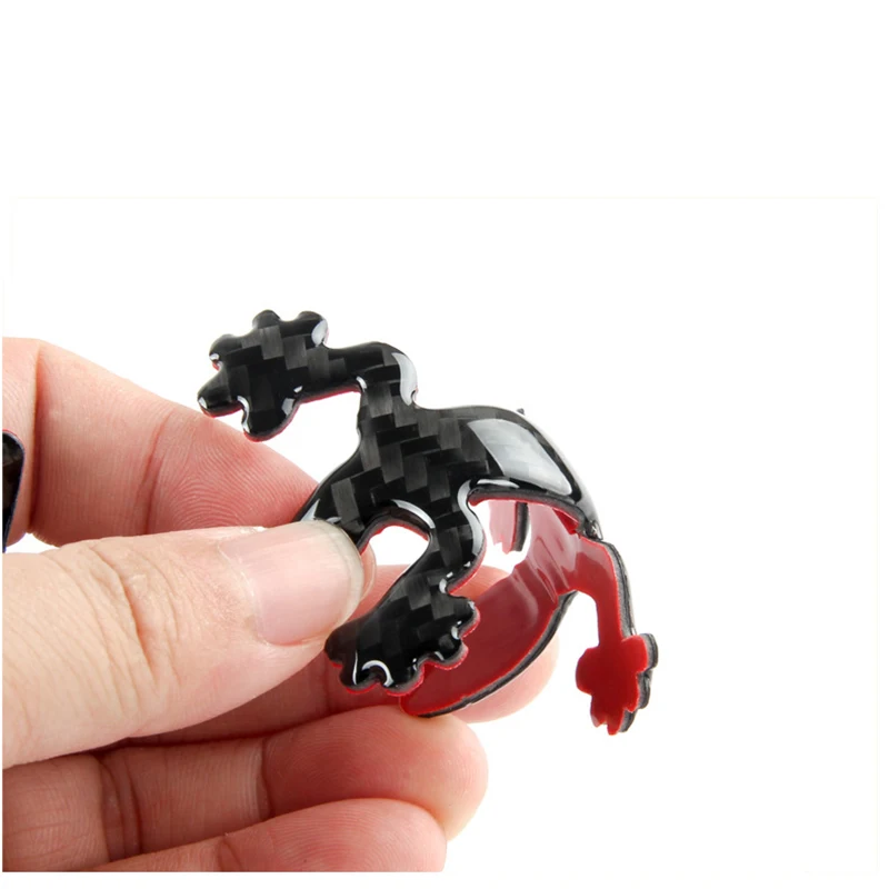 2 шт. Настоящее углеродного волокна Gecko Ящерица quattro автомобилей знак герба 3D Авто